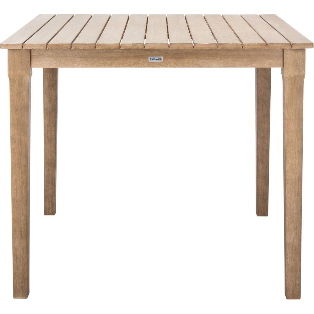 image:imageSAFAVIEH Couture Patio San Salvador 37inch Natural Outdoor Bar Table