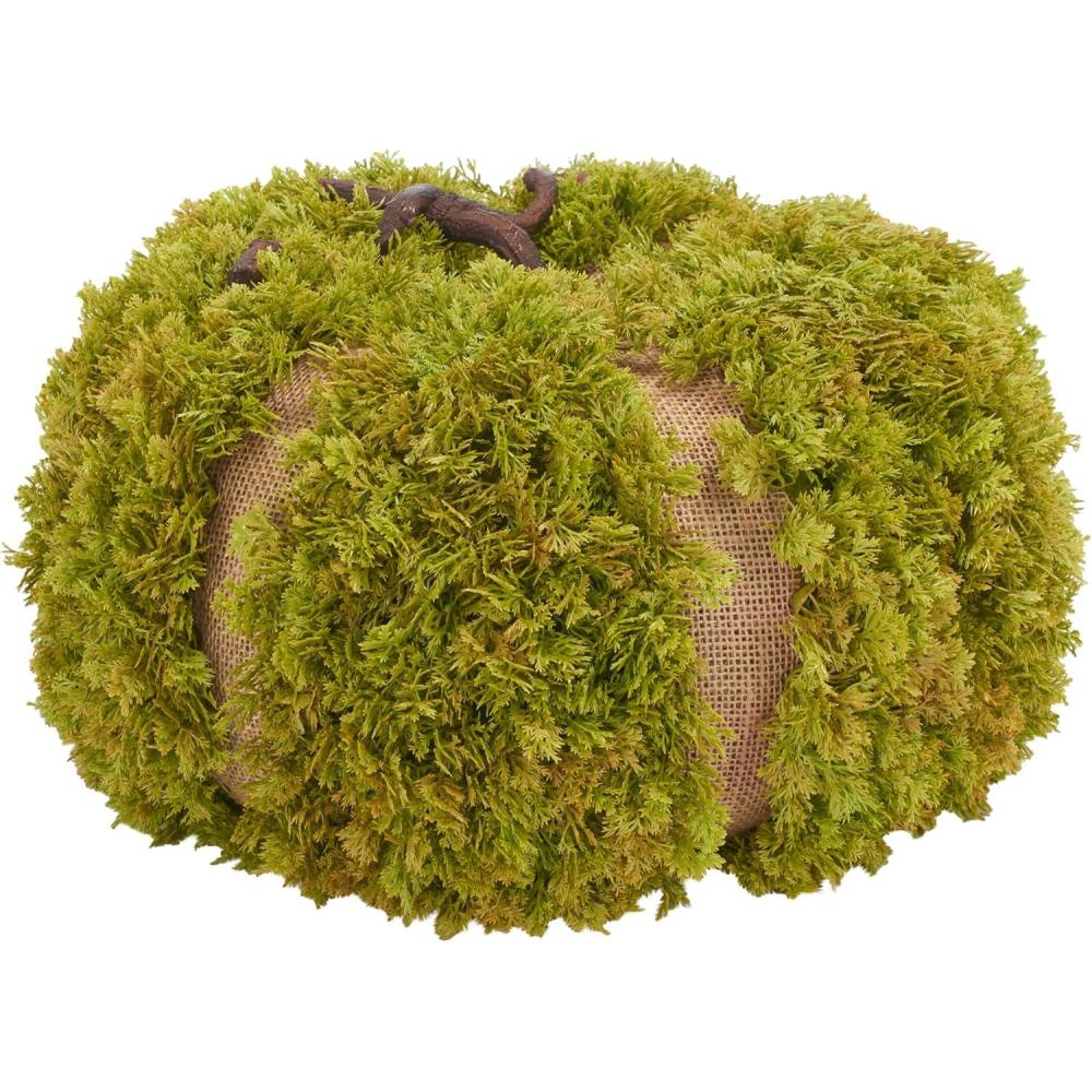image:imageSAFAVIEH Home Collection 15inch Decorative Artificial Moss Pumpkin Fully Assembled
