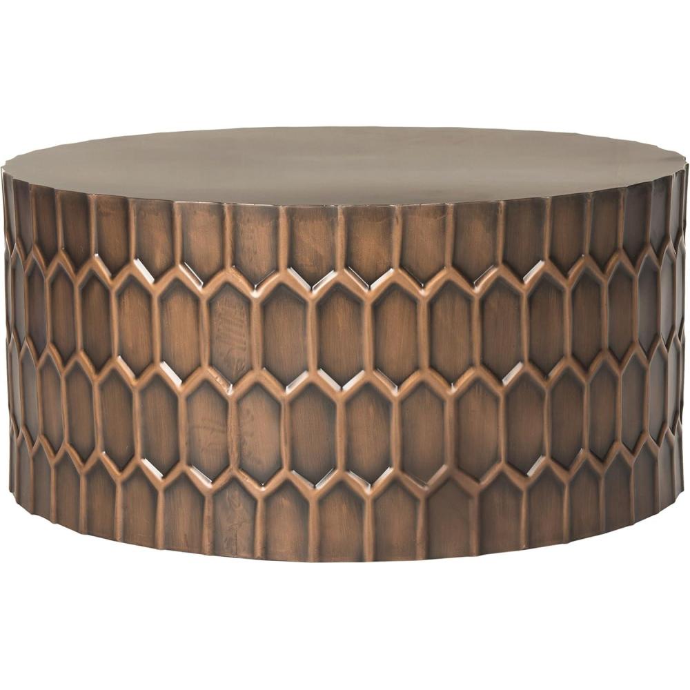image:imageSAFAVIEH Home Collection Corey Antique Copper Coffee Table