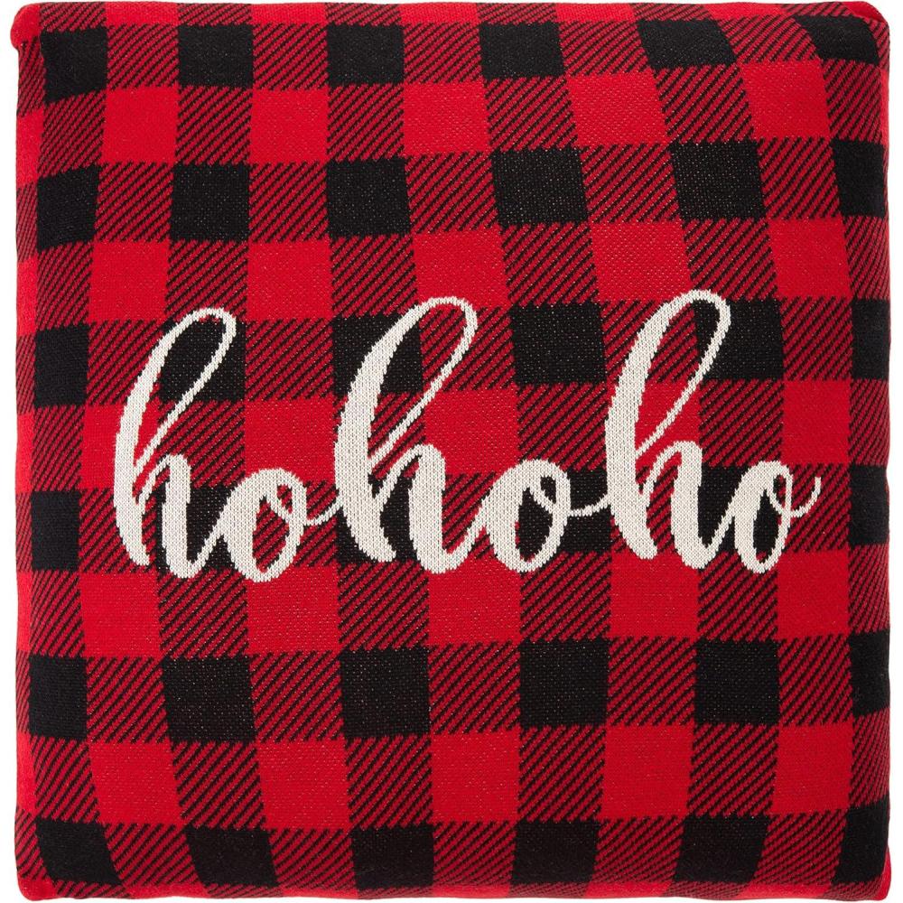 image:imageSAFAVIEH Home Collection Ho Red Gingham 20inch Holiday Decorative Throw Pillow HOL3000A2020 20 W x 20 L