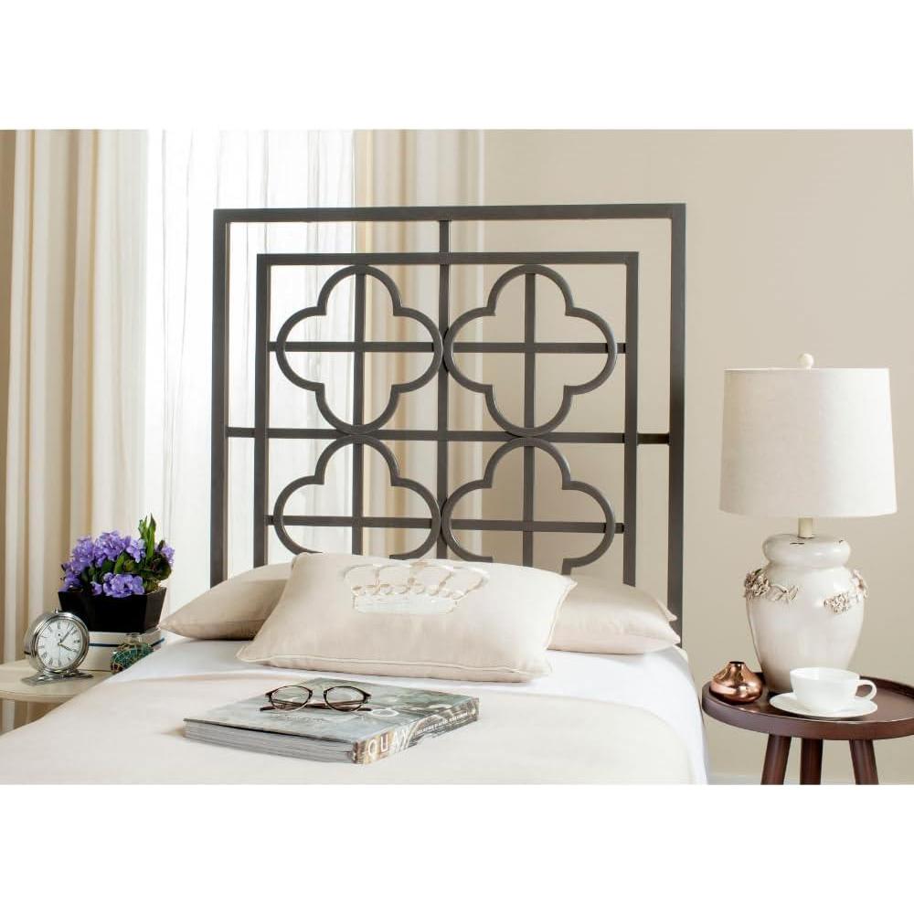 image:imageSAFAVIEH Home Collection Lucina Gunmetal Headboard QueenGunmetal
