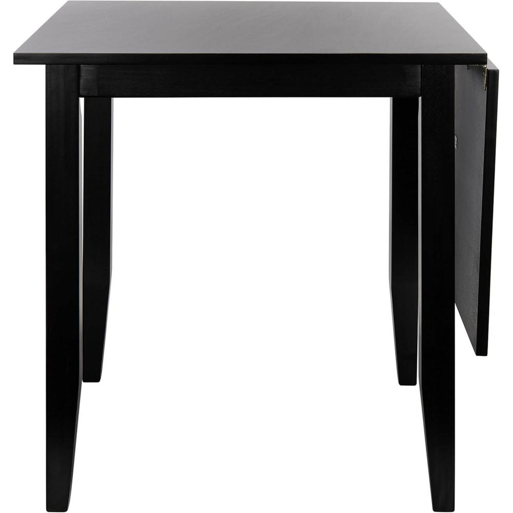 image:imageSAFAVIEH Home Collection Miliano Matte Black Drop End Leaf Dining Room Table DTB1404AMatte Black