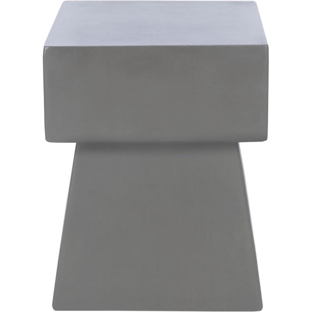 image:imageSAFAVIEH Outdoor Collection Zen Mushroom Modern Dark Grey Concrete Accent Table Fully AssembledGrey