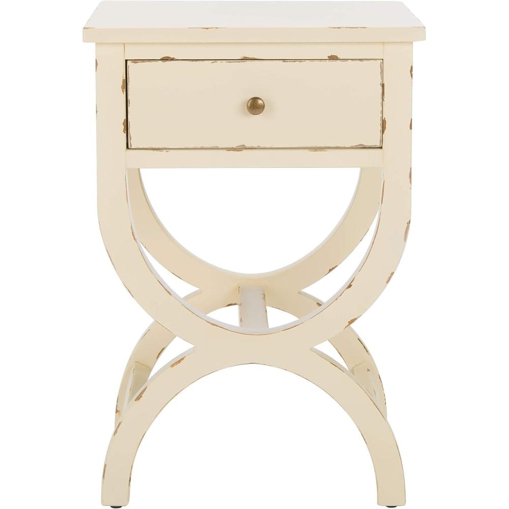 image:imageSafavieh American Homes Collection Maxine Vintage Cream Accent TableVanillaVanilla