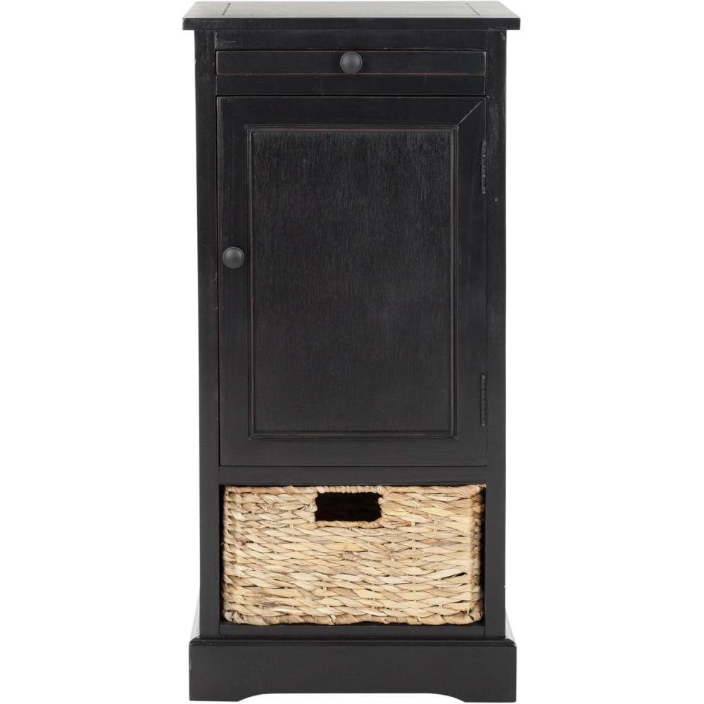image:imageSafavieh American Homes Collection Raven Vintage Grey Tall Storage UnitDistressed Black