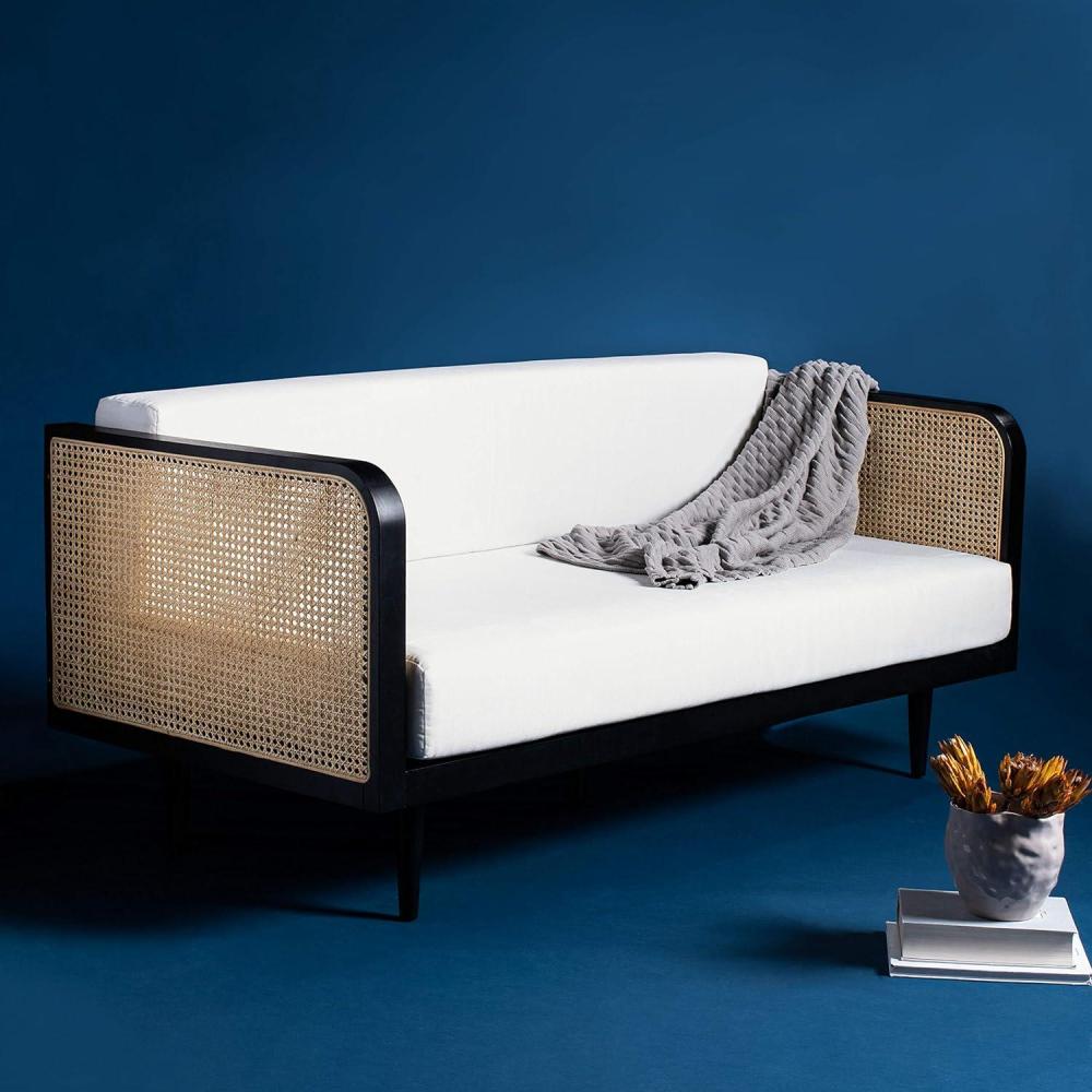 image:imageSafavieh Couture Helena French MidCentury Natural and Beige Rattan DaybedBlackNatural