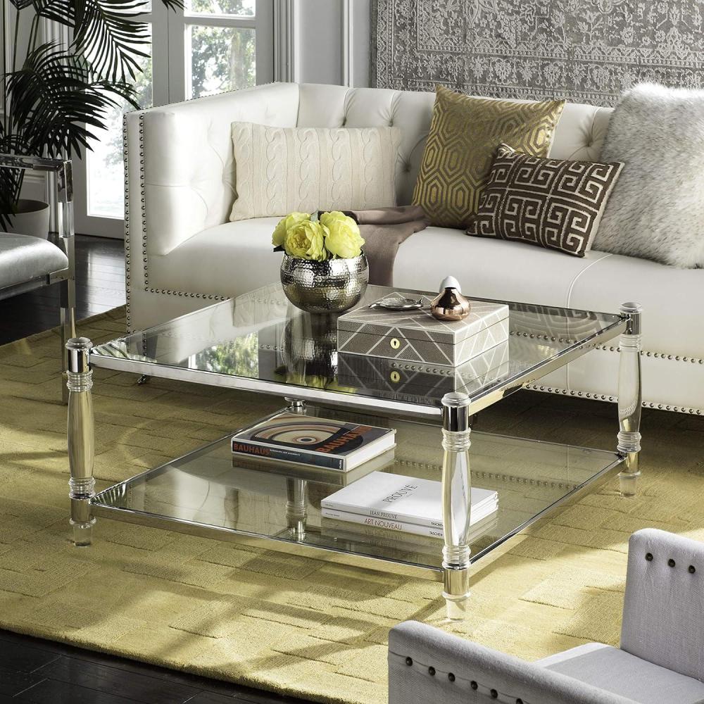 image:imageSafavieh Couture Home Isabelle Glam Silver Acrylic Coffee TableSilver