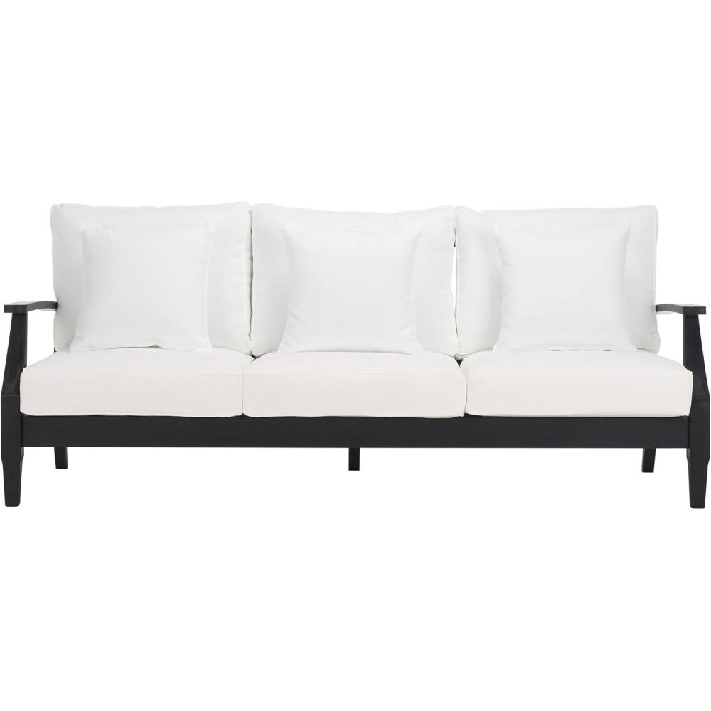 image:imageSafavieh Couture Patio Martinique Natural and White Wood Outdoor Sofa NaturalWhiteBlack