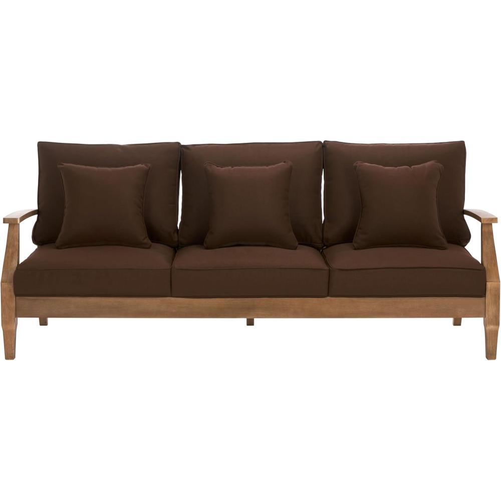 image:imageSafavieh Couture Patio Martinique Natural and White Wood Outdoor Sofa NaturalWhiteNaturalDark Brown