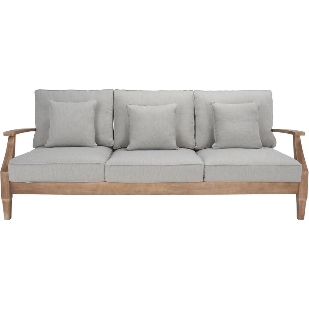 image:imageSafavieh Couture Patio Martinique Natural and White Wood Outdoor Sofa NaturalWhiteNaturalGrey