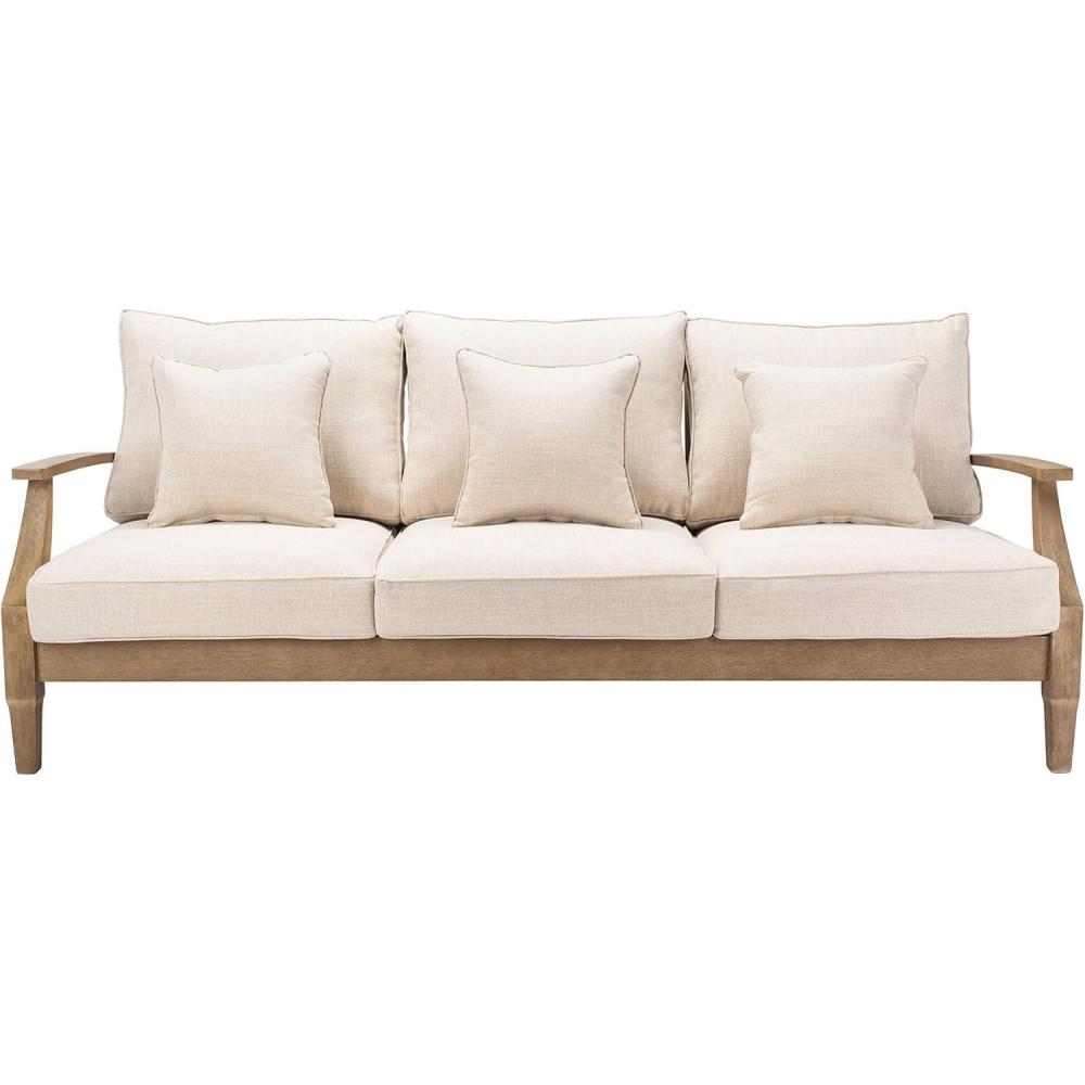 image:imageSafavieh Couture Patio Martinique Natural and White Wood Outdoor Sofa NaturalWhiteNaturalWhite