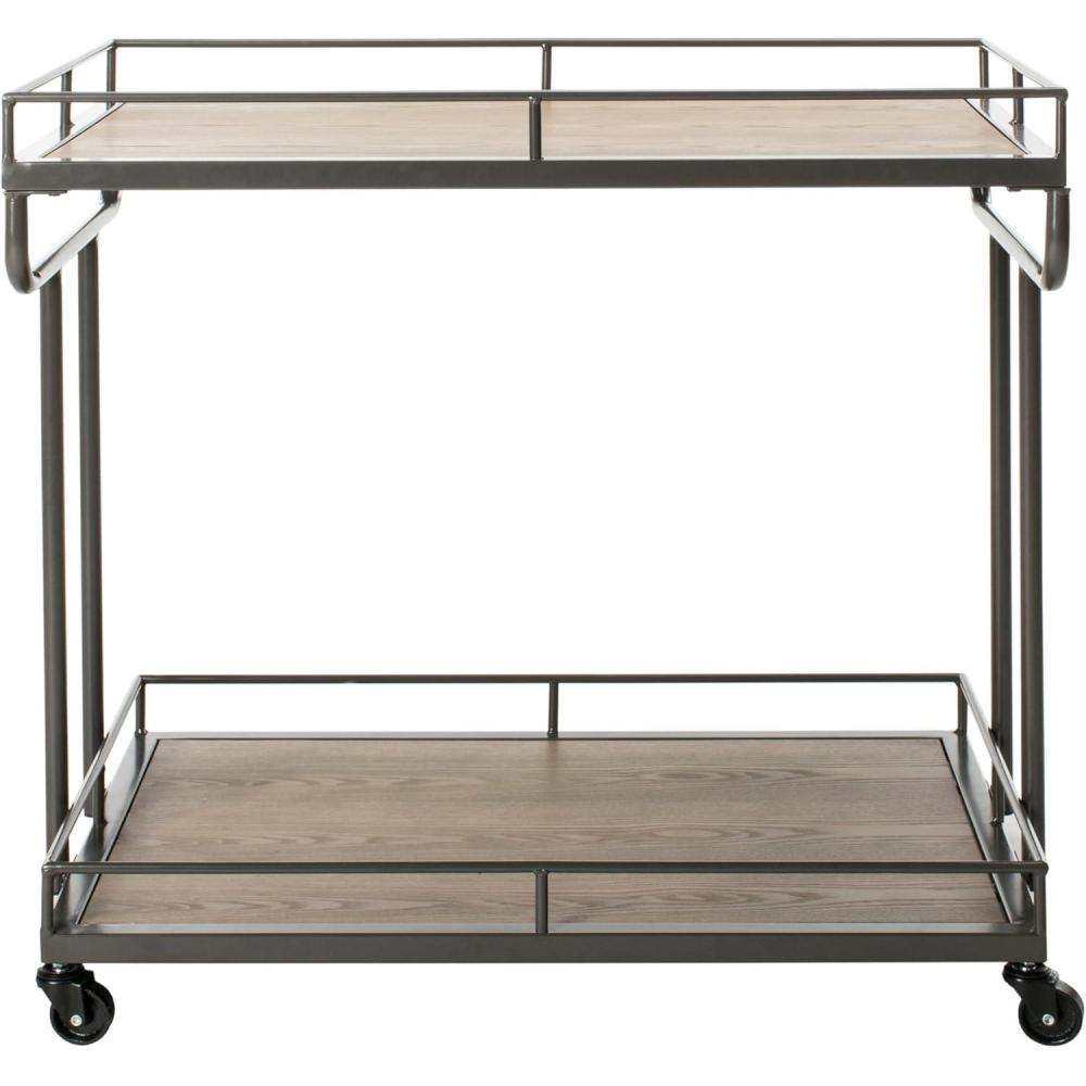 image:imageSafavieh Dawson Bar Cart Rustic OakWhiteRustic Oak Gunmetal