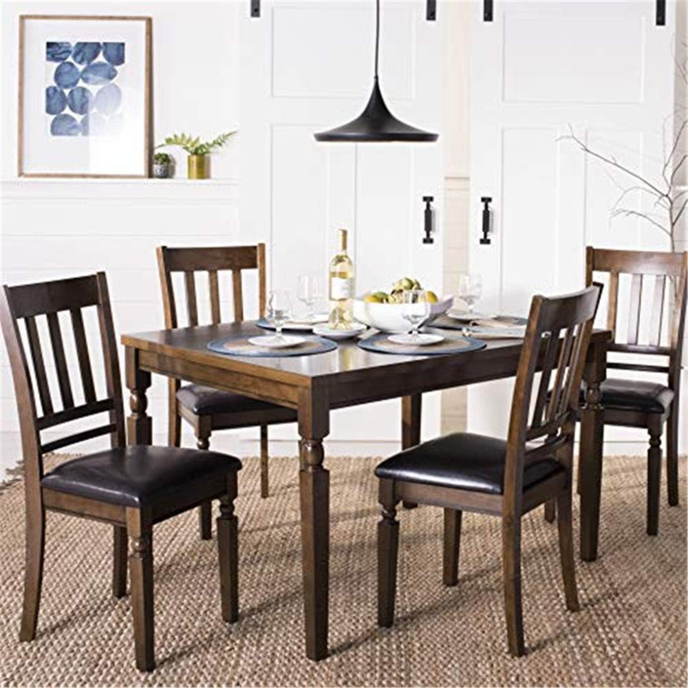 image:imageSafavieh Home Collection Kodiak 5 Piece Dining Set Light oak and Black