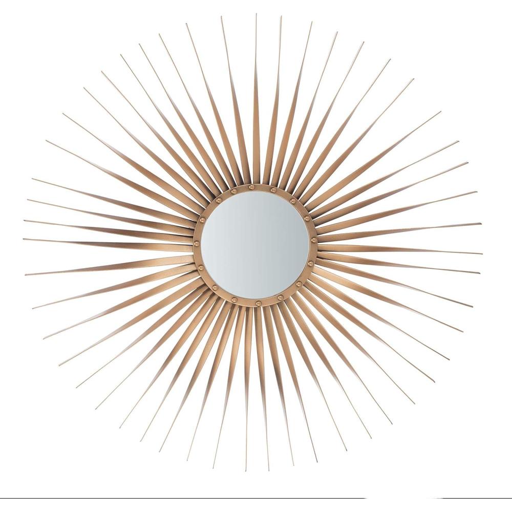 image:imageSafavieh Home Collection Lachlyn 34inch Gold Sunburst Round Mirror