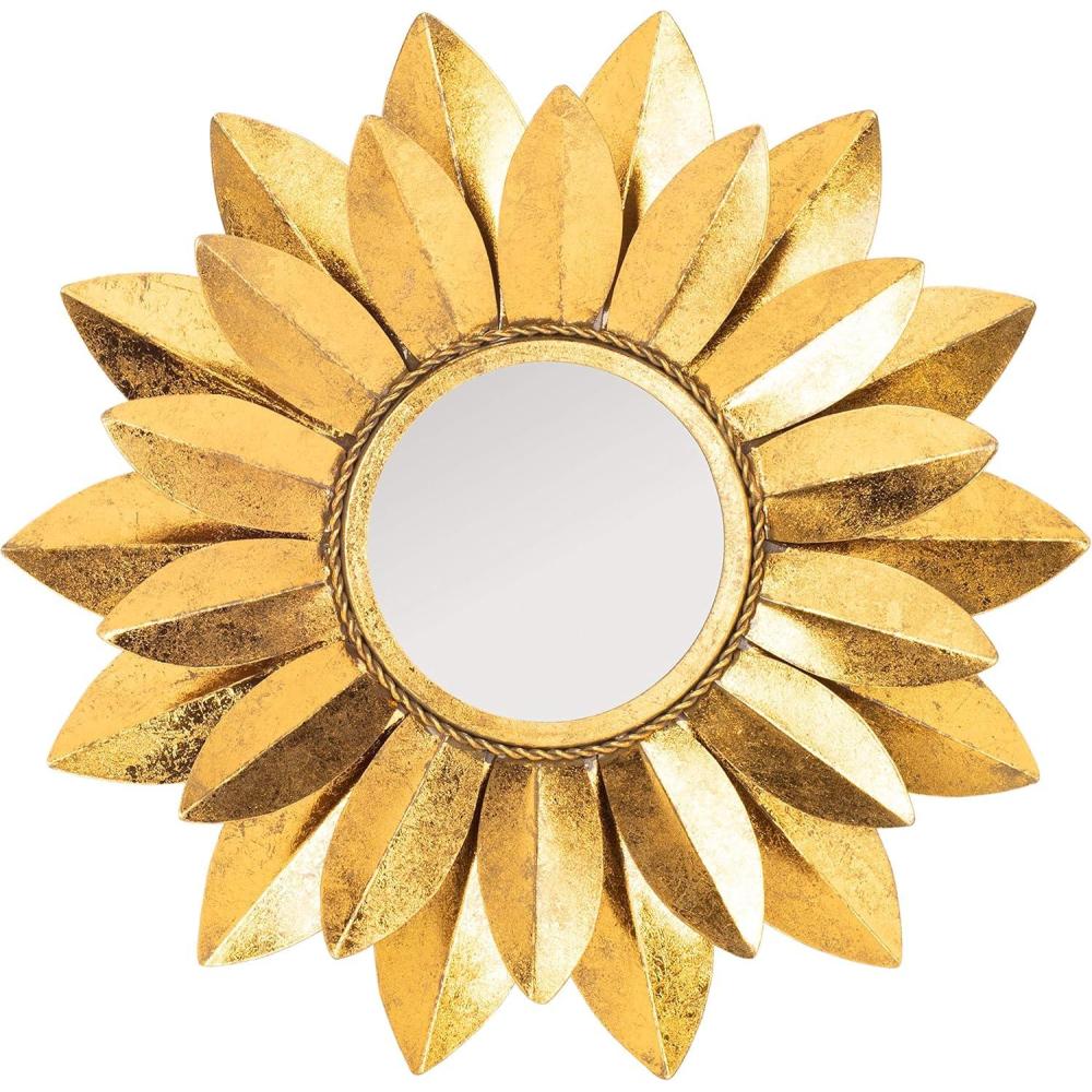 image:imageSafavieh Home Collection Larcen 22inch Gold Flower Round Mirror