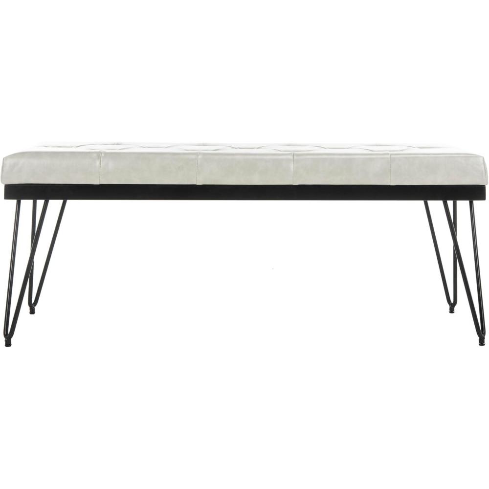 image:imageSafavieh Home Collection Marcella Brown amp Gold BenchGrey Black