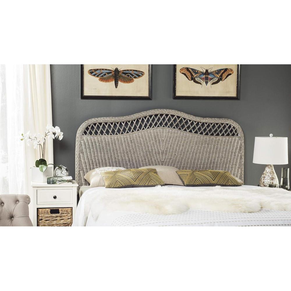 image:imageSafavieh Home Collection Sephina White Rattan Headboard QueenAntique Grey