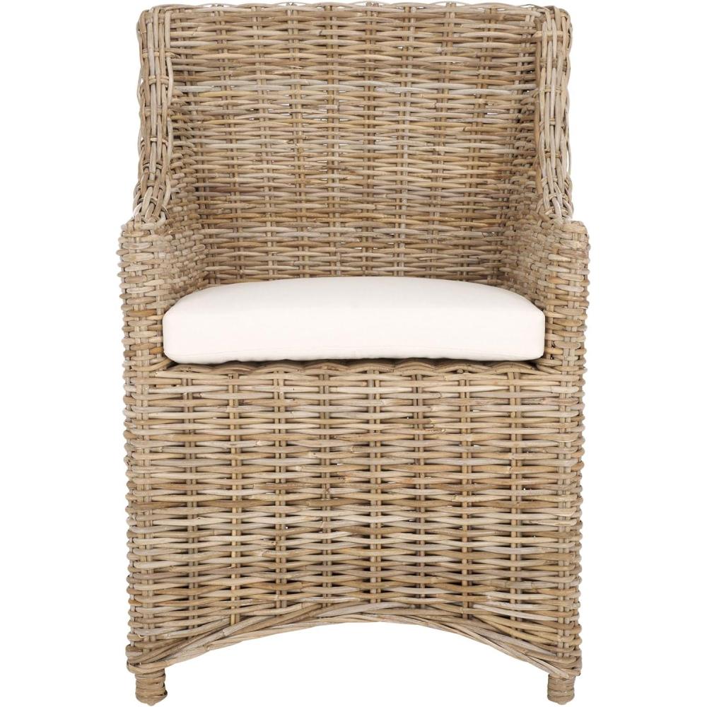 image:imageSafavieh Home Collection Ventura Brown and White Washed Arm Chairwhite
