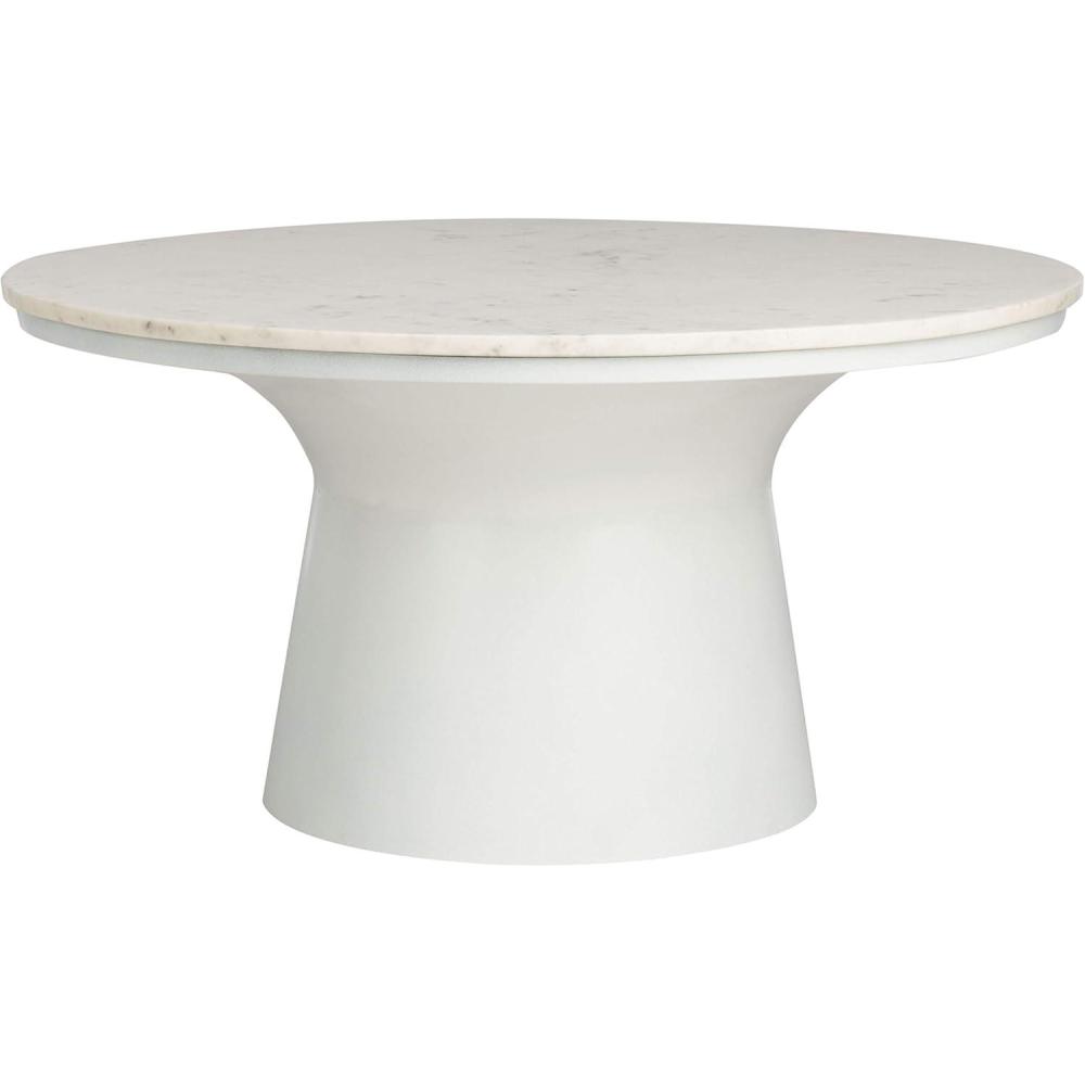 image:imageSafavieh Home Mila White Marble and White Pedestal Round Coffee TableWhite White