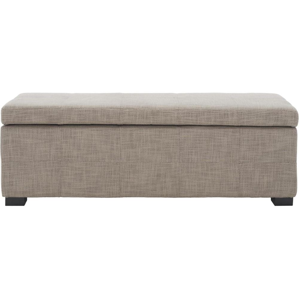 image:imageSafavieh Hudson Collection Williamsburg Brown Leather Large Storage BenchStone