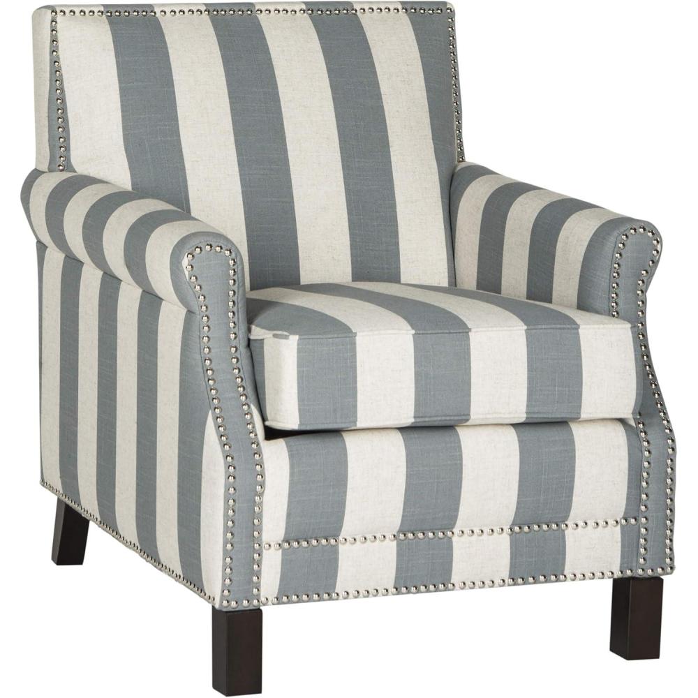 image:imageSafavieh Mercer Collection Charles Beige Linen Club ChairGrey White