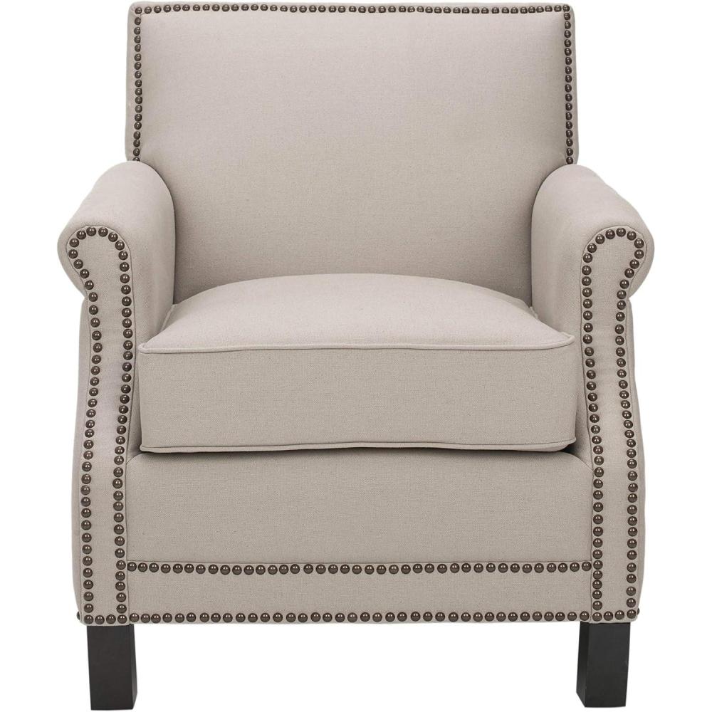 image:imageSafavieh Mercer Collection Charles Beige Linen Club Chairbeige