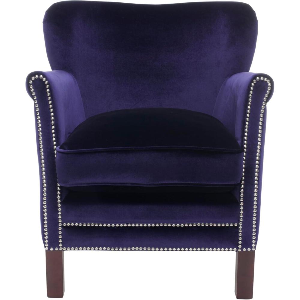image:imageSafavieh Mercer Collection Connie Beige Linen Club ChairRoyal Blue