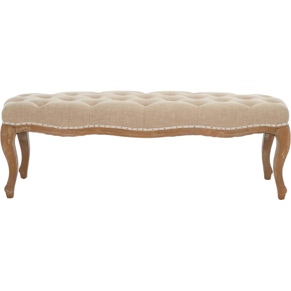 image:imageSafavieh Mercer Collection Randy Beige Linen BenchWheat Natural Cream