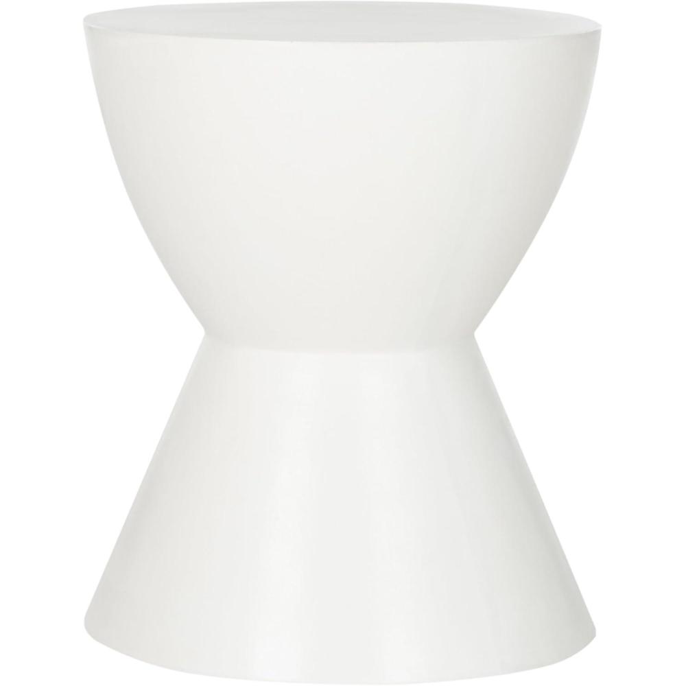 image:imageSafavieh Outdoor Collection Athena Modern Concrete Dark Grey Round 177inch Accent TableIvory