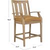 Couture Patio Collection San Salvador Natural and White 24.5-inch Patio Counter Stools (Set of 2)(Natural/Brown)