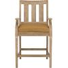 Couture Patio Collection San Salvador Natural and White 24.5-inch Patio Counter Stools (Set of 2)(Natural/Brown)