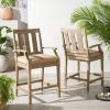 Couture Patio Collection San Salvador Natural and White 24.5-inch Patio Counter Stools (Set of 2)(Natural/Brown)