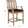 Couture Patio Collection San Salvador Natural and White 24.5-inch Patio Counter Stools (Set of 2)(Natural/Dark Brown)