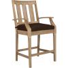 Couture Patio Collection San Salvador Natural and White 24.5-inch Patio Counter Stools (Set of 2)(Natural/Dark Brown)
