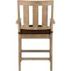 Couture Patio Collection San Salvador Natural and White 24.5-inch Patio Counter Stools (Set of 2)(Natural/Dark Brown)