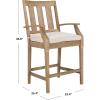 Couture Patio Collection San Salvador Natural and White 24.5-inch Patio Counter Stools (Set of 2)(Natural/White)