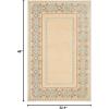Martha Stewart x SAFAVIEH Area Rug Collection – 4′ x 5’7″, Cream, Viscose, Ideal for Living Room, Foyer, Bedroom, Accent Space (MSR4440A)(Creme)