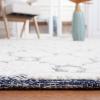 Martha Stewart x SAFAVIEH Area Rug Collection – 4′ x 6′, Ivory, Handmade Wool, Ideal for Living Room, Foyer, Bedroom, Accent Space (MSR3503A)(Ivory/Navy)