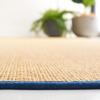 Martha Stewart x SAFAVIEH Area Rug Collection – 4′ x 6′, Red, Sisal & Jute, Farmhouse Style, Ideal for Living Room, Foyer, Bedroom, Accent Space (MSR9501Q)(Natural/Navy)