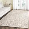 Martha Stewart x SAFAVIEH Area Rug Collection – 4′ x 6′, Whetstone Grey, Handmade Wool, Marais Scroll Design, Ideal for Living Room, Foyer, Bedroom, Accent Space (MSR4324A)(Fledgling)