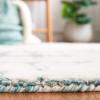 Martha Stewart x SAFAVIEH Area Rug Collection – 5′ x 8′, Charcoal & Ivory, Handmade Wool, Ideal for Living Room, Bedroom, Office, Dining Space (MSR4533H)(Teal/Ivory)