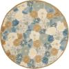 Martha Stewart x SAFAVIEH Area Rug Collection – 6′ Round, Cornucopia Beige, Handmade Wool & Viscose, Ideal for Living Room, Bedroom, Office, Dining Space (MSR3625C)(Cornucopia Beige)