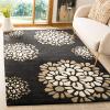Martha Stewart x SAFAVIEH Area Rug Collection – 8′ Round, Cement, Handmade Wool, Ideal for Living Room, Bedroom, Office, Dining Space (MSR4730B)(Silhouette)
