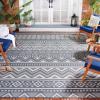Martha Stewart x SAFAVIEH Outdoor Area Rug Collection – 4′ x 6′, Navy & Cream, Weather Resistant & Washable, Ideal for Patio, Backyard, Mudroom, Deck, Accent Space (MSRO318N)(Navy/Creme)