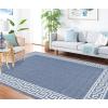 Martha Stewart x SAFAVIEH Outdoor Area Rug Collection – 4’5″ x 6’5″, Grey, Weather Resistant & Washable, Ideal for Patio, Backyard, Mudroom, Deck, Accent Space (MSRO331F)