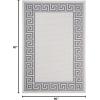 Martha Stewart x SAFAVIEH Outdoor Area Rug Collection – 4’5″ x 6’5″, Silver & Grey, Weather Resistant & Washable, Ideal for Patio, Backyard, Mudroom, Deck, Accent Space (MSRO331G)