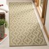 Martha Stewart x SAFAVIEH Outdoor Area Rug Collection – 5’3″ x 7’7″, Blue & Beige, Weather Resistant & Washable, Ideal for Patio, Backyard, Mudroom, Deck, Dining Space (MSR4274-243)(Green/Beige)