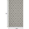 Martha Stewart x SAFAVIEH Outdoor Area Rug Collection – 5’3″ x 7’7″, Blue & Beige, Weather Resistant & Washable, Ideal for Patio, Backyard, Mudroom, Deck, Dining Space (MSR4274-243)(Anthracite/Beige)
