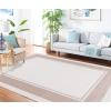 Martha Stewart x SAFAVIEH Outdoor Area Rug Collection – 5’5″ x 7’7″, Ivory & Beige, Weather Resistant & Washable, Ideal for Patio, Backyard, Mudroom, Deck, Dining Space (MSRO317B)(Ivory/Beige)