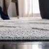Martha Stewart x SAFAVIEH Shag Rug Collection – 4′ x 6′, White & Light Grey, Non-Shedding & Easy Cleaning, Ultra Plush Thick Pile, Ideal for Living Room, Foyer, Bedroom, Accent Space (MSR0720A)(White/Light Grey)